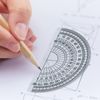 SZXMDKH Plastic Protractor for Angle Measurement Student Math 180 Degrees, 4 Inches, Clear (10 Pcs Protractor)