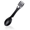 Outdoor Spoon Fork Multitool, 5 in 1 Portable Multi-Function Spoon Fork Bottle Can Opener Sawtooth Cutter for Camping Picnic