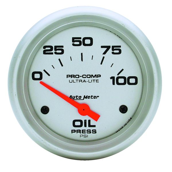 Auto Meter 4427 Ultra-Lite Electric Oil Pressure Gauge, 2.625 in.