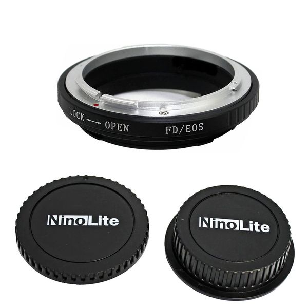 NinoLite 3pcs FD-EOS Adapter + Cap for Canon EF Lens & EOS Camera Body