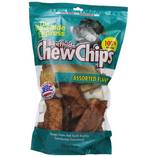 The Rawhide Express Assorted Flavors Strips/Chips Dog Chew, 1-Pound