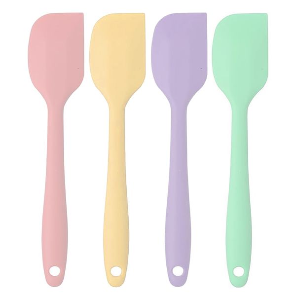 4 Pieces Silicone Spatula, Heat Resistant Rubber Spatulas, Non-Stick Baking Spatula Silicone Kitchen Utensils for Cooking, Baking and Mixing