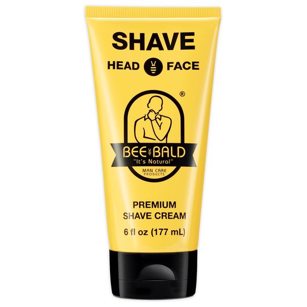 Bee Bald SHAVE Premium Shave Cream Goes On Light & Slick For A Shave That's Incredibly Smooth & Quick. Our Shave Cream Contains Healing Ingredients to Cool and Refresh Both Face And Head.