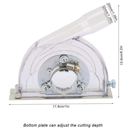 100/125/150mm Grinder Cover Grinder Dust Collection Attachment Angle Grinder for 90/115/125mm Saw Disks Disc Grinder Attachment Dust Collection Cover Cutting Shroud