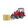 Schaeffer Compact Loader 2034 w Bale Gripper and Bale