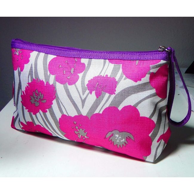 Clinique Flower Print Cosmetic Makeup Bag