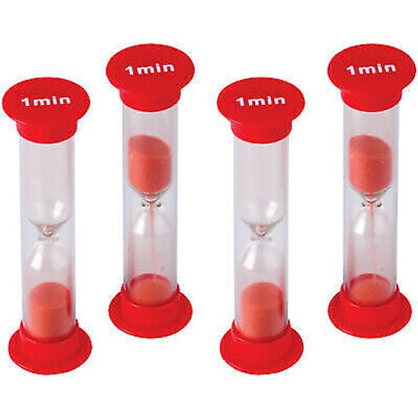 1 Minute Sand Timers - 4 pack