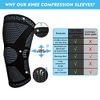 Gemschest 2 Pack Knee Support - Knee Compression Sleeves for Men & Women, Knee Brace for Working Out, Running, Basketball, Gym, Weightlifting, Workout, for Arthritis Joint Pain Relief Size L