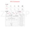 ZBLZGP M12 Right Angle Female 4 Pin Connector Waterproof Sensor Electrical Circular Aviation Field Wireable A Code 12mm Thread Joint Cable 1Pack