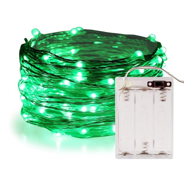 ANJAYLIA Green Fairy Lights, 16.5Ft/5M 50leds Led String Lights St. Patrick's Day Decorations Lights(Green)