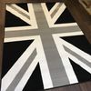 Union Jack Black/Silver/White Design 160cm x 230cm Approx 8x5 Rug/mat