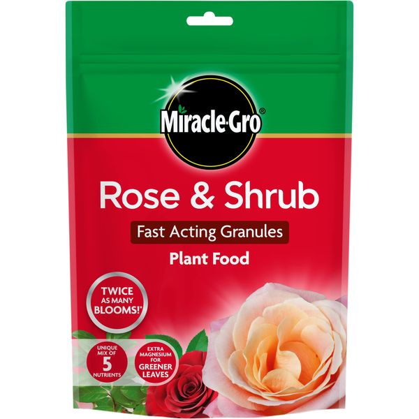 Miracle-Gro Rose and Shrub Fast Acting Granules, Plant Food, 750 g