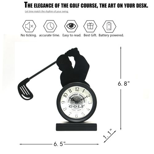AOROTOE Golf Gifts for Men Dad Women Brother Bosses Golf Clubs Desk Clock Cool Desk Accessories for Coworkers Golfer Fans Souvenir Novelty Event Golf Office Decor Golfer Gadgets Unique Funny Stuff