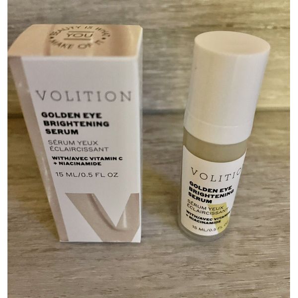 VOLITION Golden Eye Brightening Serum w/Vitamin C +Niacinamide Full Sz .5oz 15ml