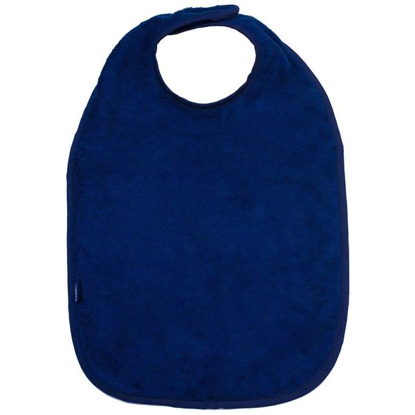 Adult dribble bib bamboo towel (Navy, Large)