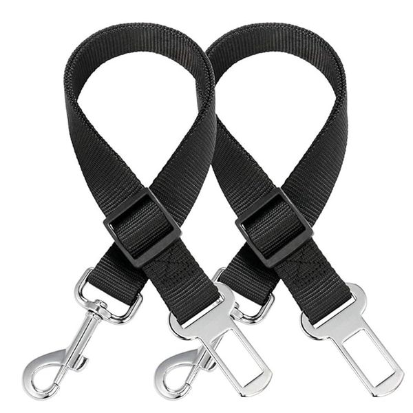 Dog Seat Belts for Cars Adjustable Length Nylon Car Seat Belt Pet Safety Lead Dog Car Harness Puppy Accessories Restraint Seatbelt Clip for Dog Cat and Pets Travelling