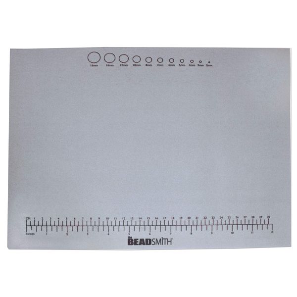 The Beadsmith Non-Slip Treasure Mat, 11 x 14 inches, Non-Slip Rubber Base with Soft Padded Surface, Laser Printed Measurements in Both inches and centimetres, Hangable Retail Put Up