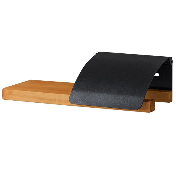 ottostyle.jp Toilet Paper Holder with Shelf [Camel/Single] Can be Used for Right or Left Handing, Wood Top Board for Small Items, Natural Wood, Pine Wood, Oil Finish, Small Storage, Smartphone