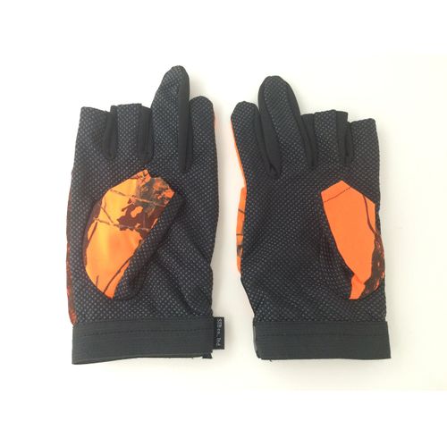 Orludo Fishing Tackle QB500072A02 Fishing Gloves, 3 Fingerless Gloves, Stretchable, One Size Fits Most, Moisture-Wicking and Anti-Slip Treatment, Holds Rods, Tightly Hold Rods, Finger Out Type, Easy