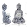Nacome Meditating Buddha Statue with Solar Light,Zen Solar Garden Buddha with Cracked Glass Ball Sculpture-Indoor/Outdoor Decor for Balcony,Garden,Patio,Porch Yard Art Ornament,Gift