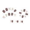 24pcs Marble Pattern Nail Tips Stain Fake Nails for Wedding, Party, Holiday, Dating, Prom and Daily Life
