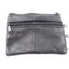 Unisex Soft Black Genuine Leather Coin Pouch