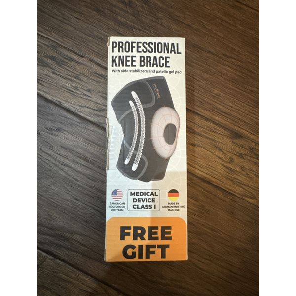 Dr. Brace Non-Slip Silicon Professional Knee Brace BLACK Small