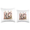 crew neck marble run graphic design tee Throw Pillow