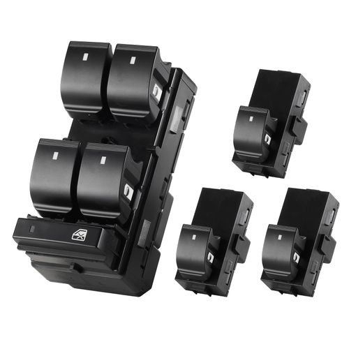 SOAESCN Power Window Switch Driver Side & 3 Pcs Passenger Window Switch for 2007-2013 Chevy Silverado,GMC Sierra 1500-2500-3500, 2010-2013 Yukon,2009-2017 Chevy Traverse, HHR,Enclave-20945129 25789692