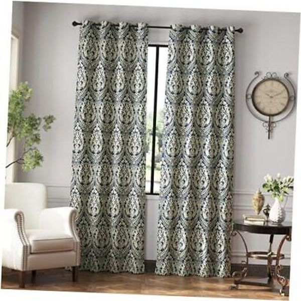 100% Blackout Curtains for 52"W x 84"L (Pack of 2) A2 | Blue 100% Blackout