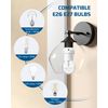 DEWENWILS Light Sensor Socket, Dusk to Dawn Sensor Socket, Light Bulb Socket for Light Fixtures, Compatible with Incandescent/CFL/LED/Halogen Bulbs, 4 Pack