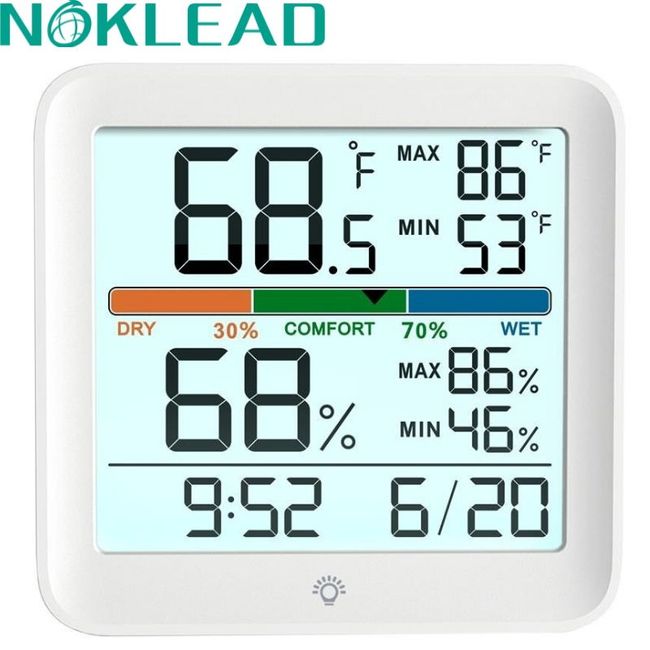 Indoor Outdoor Thermometer Hygrometer, Temperature Monitor Digital Humidity  Meter Gauge with Large LCD Display - China Weather Station, Thermometer  Laser Digital