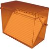 Card File Box A8 Orange Transparent