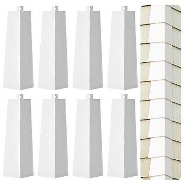 8 Pcs Aluminum Siding Corners,8 inch Outside Corner Trim Metal Siding Panels ...