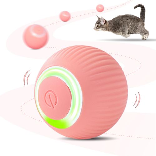 ZALBYUY Interactive Cat Ball Toy, Intelligent Cat Toys with LED Lights, Automatic Moving Rolling Ball for Indoor Cats, Cat Automatic Toy