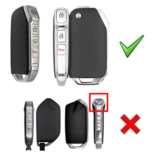 iJDMTOY Glossy Black/Red Mix Color Carbon Fiber Finish Hard Plastic Key Fob Case Compatible with KIA 2019/2020-Up Forte Forte5 Soul Sportage Telluride, 2022-up K5 Optima Cadenza EV6 Stinger, etc