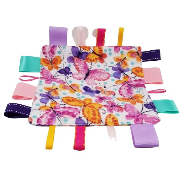 Butterflies Tag and Crinkle Square