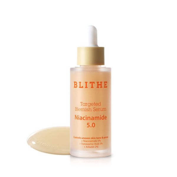 BLITHE Korean Niacinamide Serum Dark Spot Corrector Face Brightening Serum - Vitamin B3 Niacinamide Serum for Face, Skin Soothing Cica & Allantoin, Arbutin & Tranexamic Acid, 1oz…