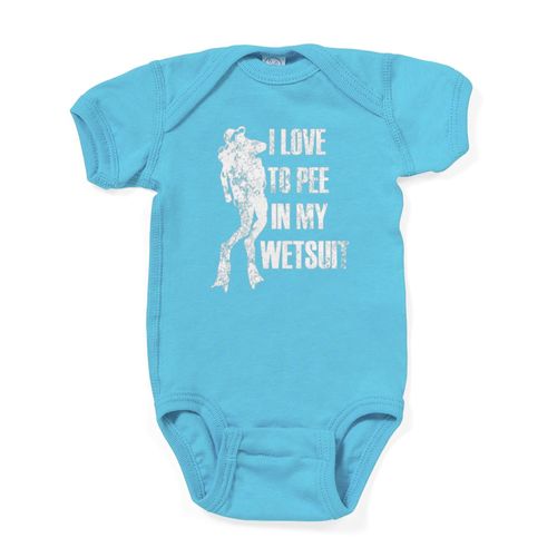 CafePress Wetsuit Diving Instructor Scuba Diver Body Suit Cute Baby Bodysuit Romper Dark Turquoise