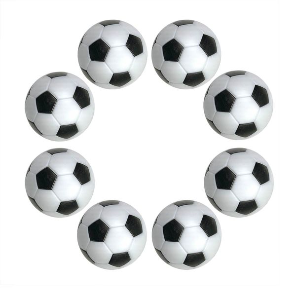 Tenalleys 8 Pack Table Soccer Foosballs 1.42 Inch Replacement Balls Soccer Game Table Soccer Balls Foosball Accessory (Black White)