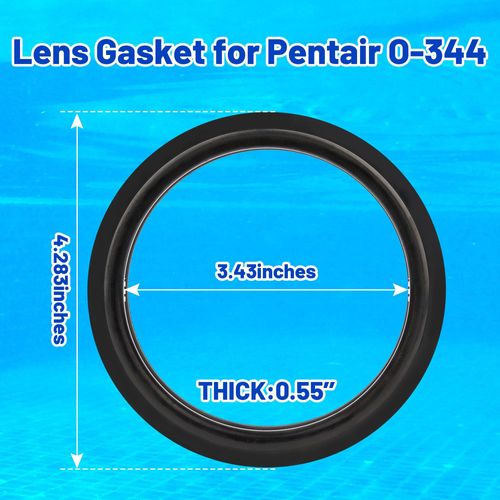 Omoojee 79108500 Pool Light Gaskets Replacement Compatible with Pentair O-344, Fit AquaLight and SpaBrite Pool and Spa Lights, 2 Pack