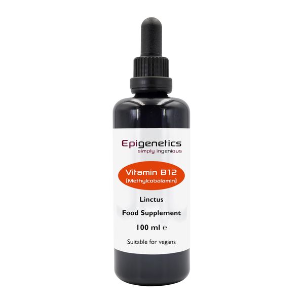 Vitamin B12 (Methylcobalamin) Linctus 100ml | Purified Water, Glycerine | Premium Protective Miron Violet Glass | UK Made Vegan Friendly Liquid