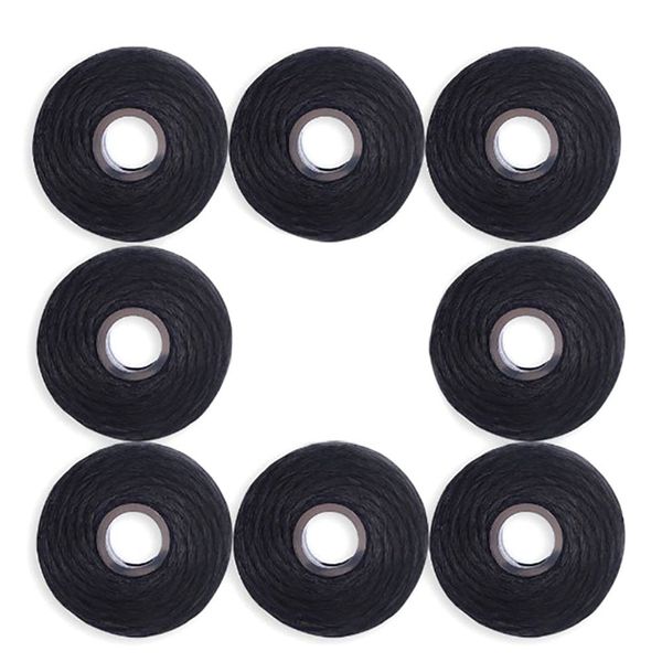 8 Pack 50M Bamboo Charcoal Dental Flosser Built-in Spool Wire Toothpick Flosser Dental Floss Replacement Core Mint Flavor Charcoal Floss Picks(Black)