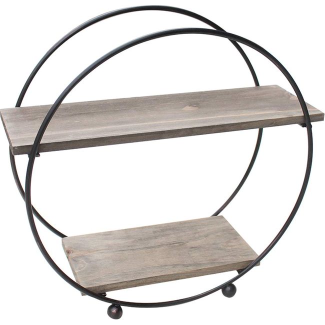 Keystone IN049995 Accessory Rack, Brushed Wire, Table Rack, Round, 11.8 x 4.3 x 11 inches (30 x 11 x 28 cm), Brown