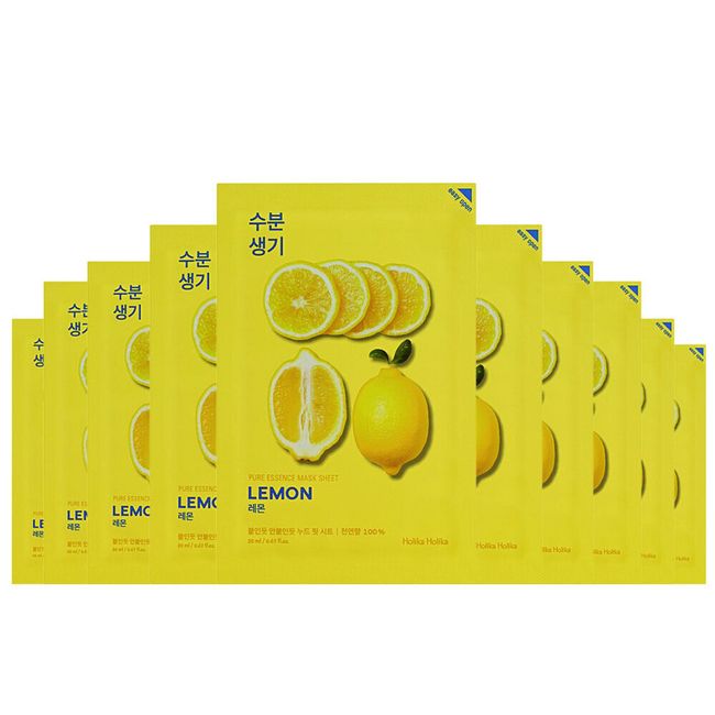 Holika Holika Pure Essence Lemon Mask Sheets 10pcs x 0.67fl.oz/20ml [US seller]