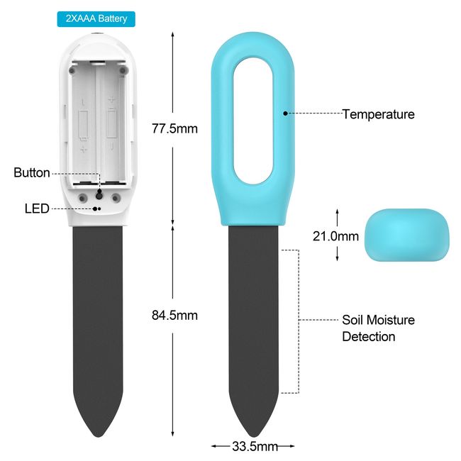 Soil Moisture Meter Plant Soil Tester Monitor Humidity Detector