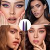 Purple & Black Eyeliner Waterproof Long-Lasting Smooth Application Makeup Tool Smudge Proof（2PCS）