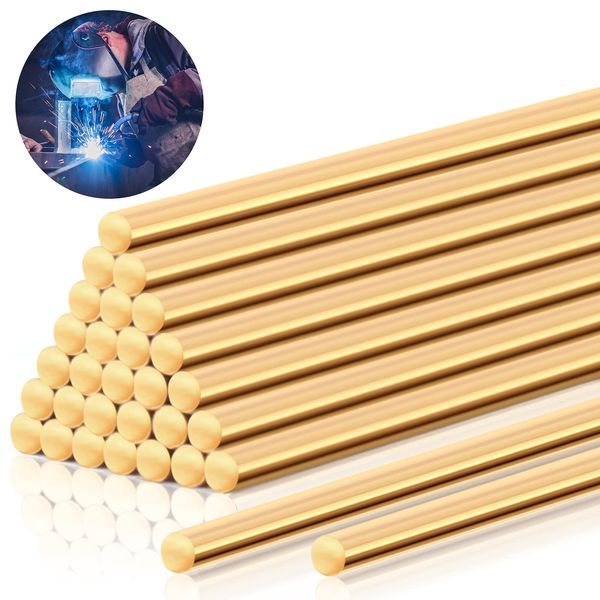 30 Pcs Brass Rod 3mm, Metal Round Brass Pin Bar Rod Length 100mm, Brass Rod for DIY Crafts Projects