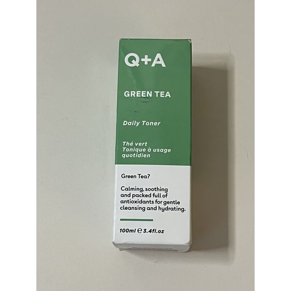 NEW NIB Q+A GREEN TEA DAILY FACE TONER 3.4 FL OZ FULL SIZE