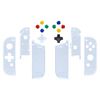 eXtremeRate Glacier Blue Joy con Handheld Controller Housing (D-Pad Version) with Colorful Buttons, DIY Replacement Shell Case for Nintendo Switch Joycon & Switch OLED Joy con